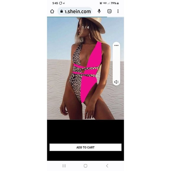 SHEIN Other - SHEIN 1pc bright pink/leopard print swimsuit sz 2XL